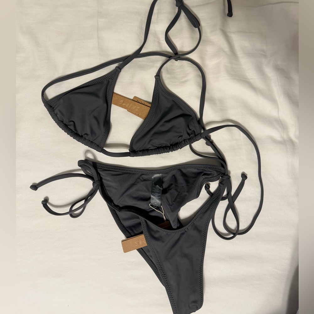 SKIMS Black Classic Triangle Bikini